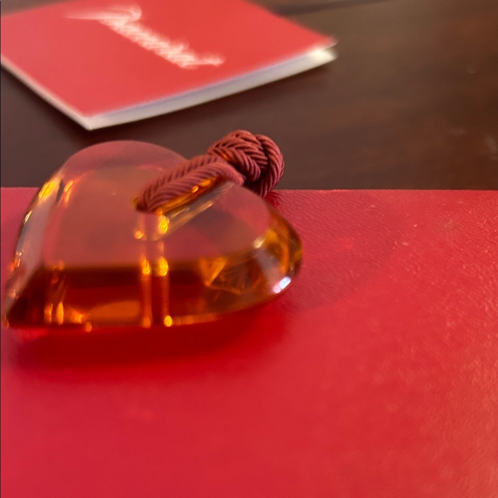 Baccarat Red Box with Amber Heart Pendant Necklace - Picture 4 of 7
